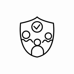 family protection icon sign vector