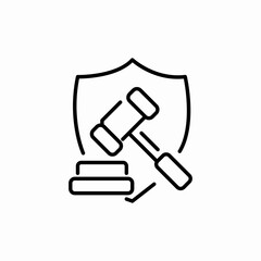 justice protection icon sign vector
