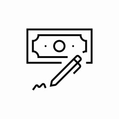 money signature icon sign vector