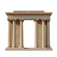Obraz premium roman column in minimal style on empty background