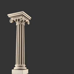 Fototapeta premium roman column in minimal style on empty background