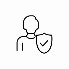 user protection icon sign vector