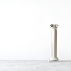 roman column in minimal style on empty background