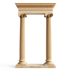 roman column in minimal style on empty background