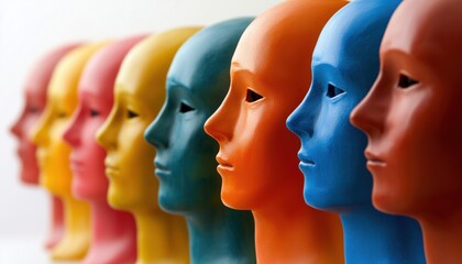 Illustration Of Varied Personalities And Thinking Styles In A Social Community, Reflecting Differences In Emotions, Behavior, And Characters