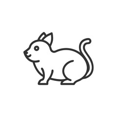 Vector black silhouette illustration set of wild forest animals