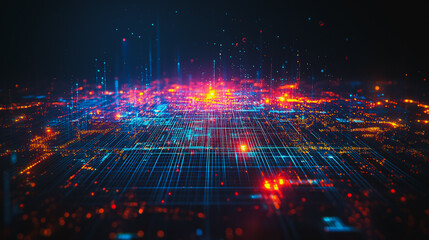 Fototapeta premium Abstract business smart city and charts and graphs with statistics to innovative analyze business potential and forecast future development of companies growth.