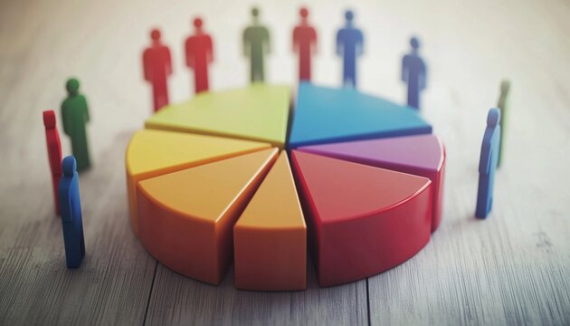 Analyzing Customer Segments For Marketing And Advertising: Target Audience, Consumer Groups, And Demographic Profiles In Business Team'S Pie Chart Analysis.