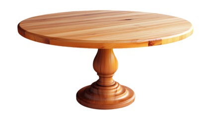 Elegant Round Wooden Table Perfect for Dining and Decoration in Home Interiors and Outdoor Spaces