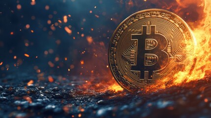 Bitcoin background crypto currency background bitcoin and fire background cryptocurrency banner bitcoin banner