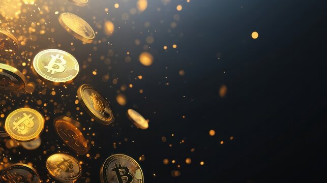 Bitcoin background crypto currency background bitcoin golded banner crypto currency banner bitcoin banner