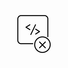 code delete icon sign vector