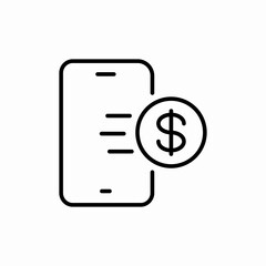 phone online payment icon sign vector