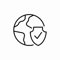 web protection shield icon sign vector