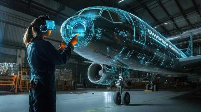 High-Tech Aircraft Maintenance with Augmented Reality: Engineers Enhancing Repair Processes