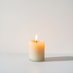 candle on minimal background, simple style