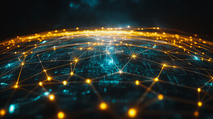 Abstract business network Around the world and charts and graphs with statistics to innovative analyze business potential and forecast future development of companies growth.

