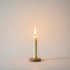 candle on minimal background, simple style