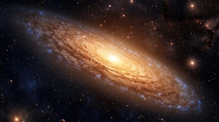 Fototapeta premium Milky Way Galaxy with Stars and Nebulae