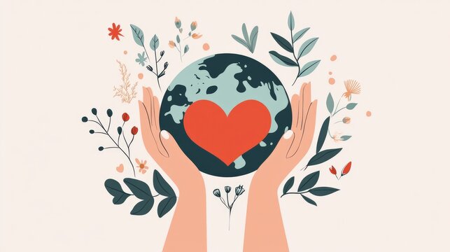 World Kindness Day logo for November 13 symbolizing kindness responsibility and global awareness with hands hearts and the planet