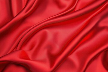 Obraz premium Luxurious Red Velvet Fabric Draped Elegantly, Showcasing a Rich Texture and Vibrant Color