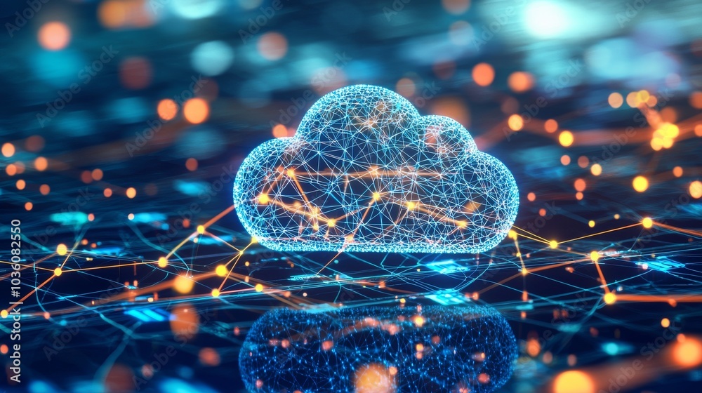 Aufkleber Technology to process data in the background through circuits and cloud computing