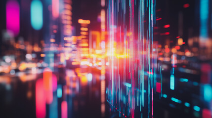 Fototapeta premium Abstract business smart city and charts and graphs with statistics to innovative analyze business potential and forecast future development of companies growth.