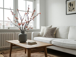 modern living room with sofa