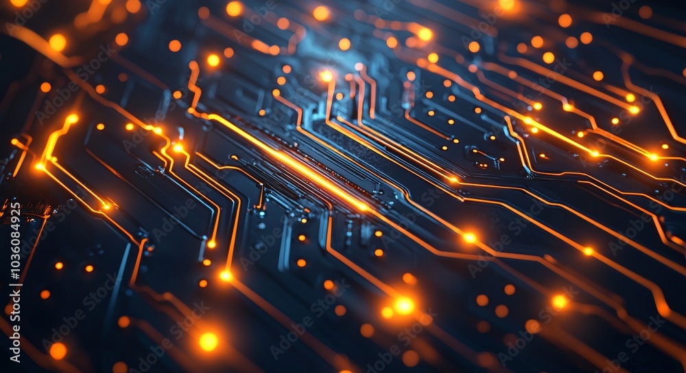 Poster it is a background of the abstract computer motherboard that can be used in the description of techn