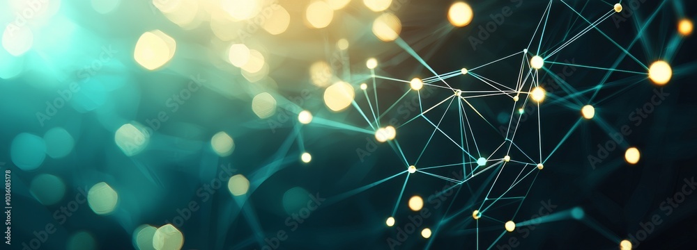 Poster points and lines on a digital background. glowing grey plexus. big data. network or connection. abst