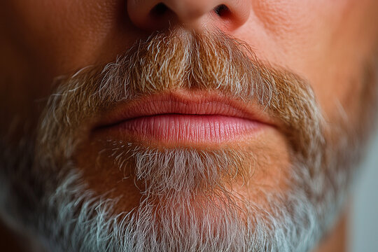 Un gros plan sur le visage d'une personne &acirc;g&eacute;e montre des traits marqu&eacute;s, des yeux ferm&eacute;s et une barbe grisonnante, &eacute;voquant l'&eacute;coute attentive et l'exp&eacute;rience.