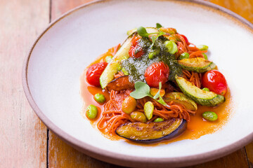 Delicious Vegetarian Dish with Zucchini and Cherry Tomatoes