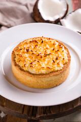 Delicious Homemade Dessert with Toasted Coconut Topping