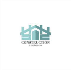 contruction logo s initial with creative vector illustration