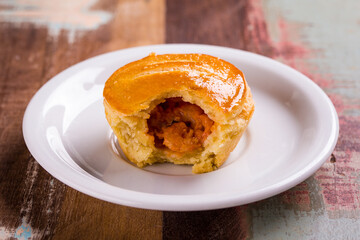 Delicious Homemade Pastry Filled With Savory Hearty Filling on Plate