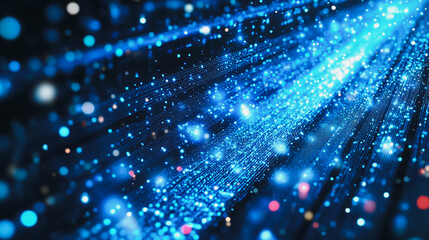 Abstract business connection of lines from nodes It is connected to endless nodes and represents the innovation of communication in the network.