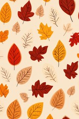 cute cozy winter hats and snowflakes in a repeating pattern