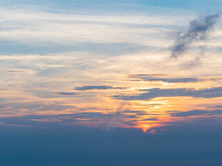 Sunset landscape from Mount Datun Air Navigation Station Lookout