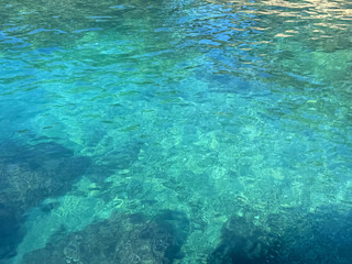 Blue azure sea water beautiful aqua background