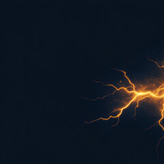 Abstract image of a yellow lightning bolt against a dark blue background.