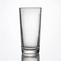 tall empty glass isolated on white clipping path included