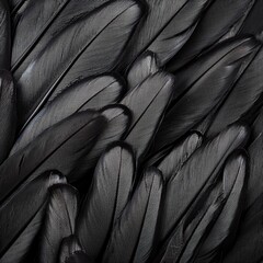 Obraz premium black feathers texture background