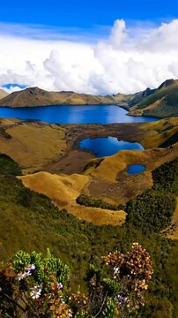 Time lapse of Mojanda crater lake in north Ecuador.