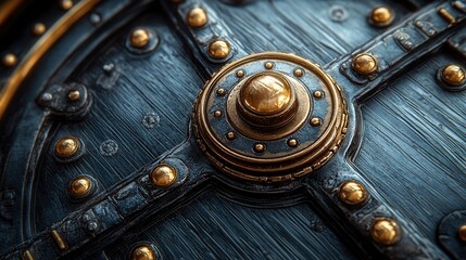 Fototapeta premium Detailed close-up of a decorative shield.