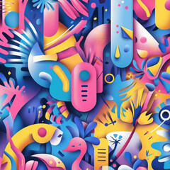 Obraz premium colorful Celebration Pattern Images illustrations