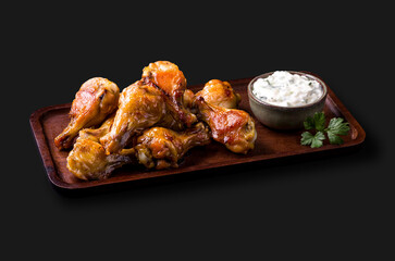 Delicious Grilled Chicken Drumsticks With Creamy Herb Dip