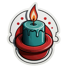 christmas candle sticker ornament