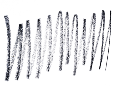 Shading with black lead pencil on isolated background