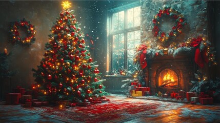 Festlich geschm&uuml;ckter Weihnachtsbaum &ndash; Der Zauber der Feiertage