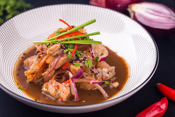 Delicious Asian Fusion Dish with Fresh Vegetables and Aromatic Spices